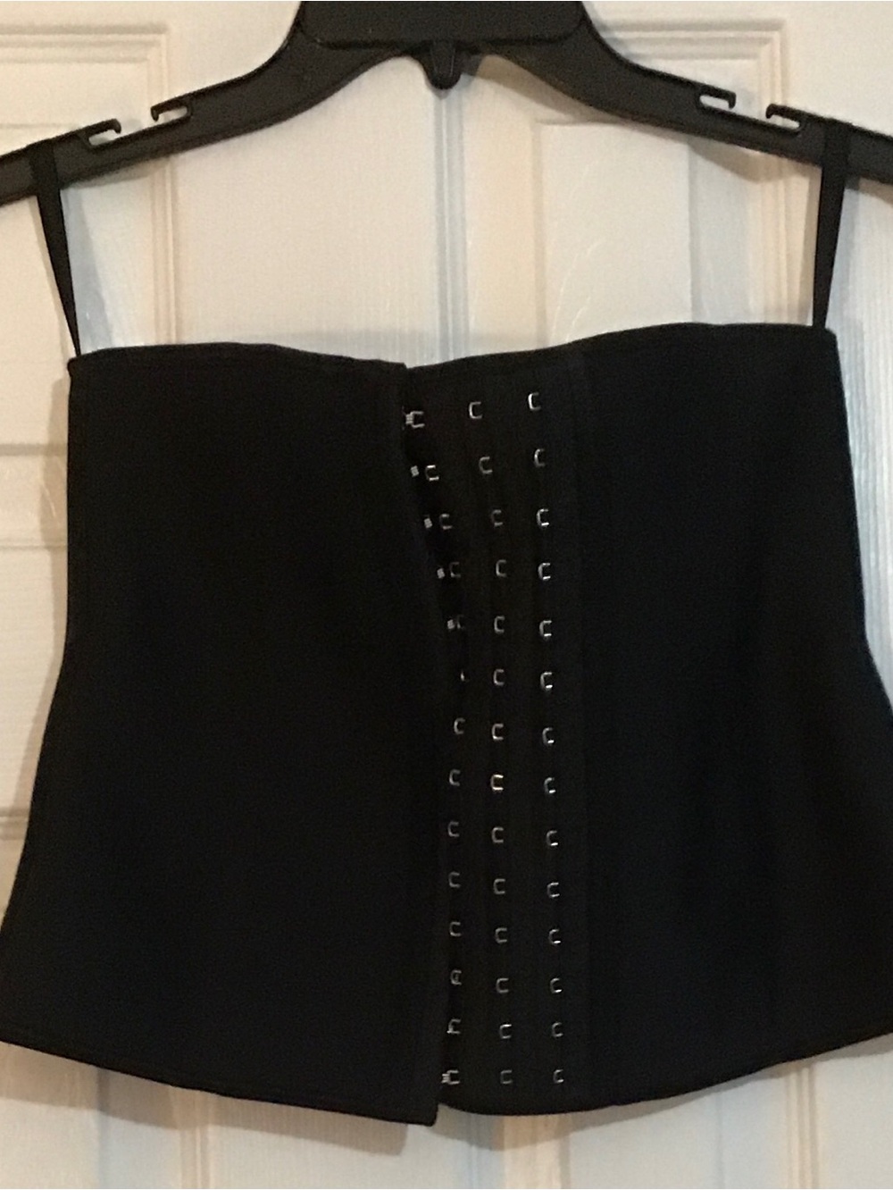 Yianna Black Strapless Corset, waist trimmer